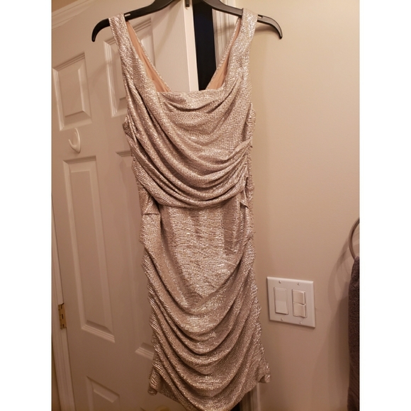 Express Gold Dress - Picture 3 of 7